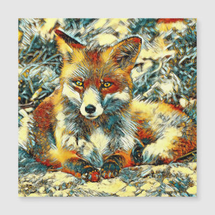 AnimalArt_Fox_003 Magnetkarte