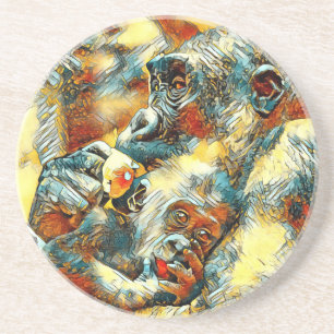 AnimalArt_Gorilla_001 Getränkeuntersetzer