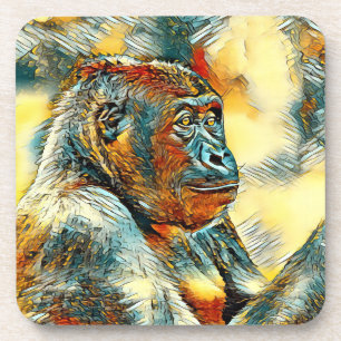 AnimalArt_Gorilla_004 Getränkeuntersetzer