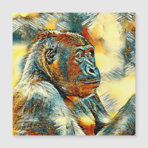 AnimalArt_Gorilla_004 Magnetkarte