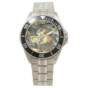 AnimalArt_Lion_033 Armbanduhr