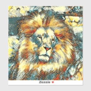 AnimalArt_Lion_07 Aufkleber
