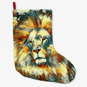 AnimalArt_Lion_07 Großer Weihnachtsstrumpf