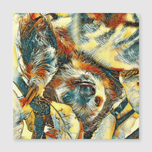 AnimalArt_Sloth_002 Magnetkarte (Vorderseite)