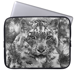 AnimalArtBW_Leopard_001 Laptopschutzhülle