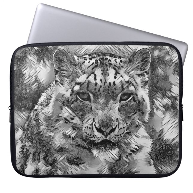 AnimalArtBW_Leopard_001 Laptopschutzhülle (Vorderseite)