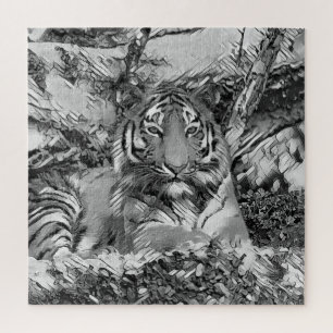 AnimalArtBW_Tiger_001