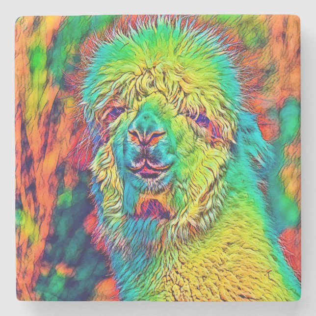 AnimalColor_Alpaca_005 Steinuntersetzer (Vorderseite)