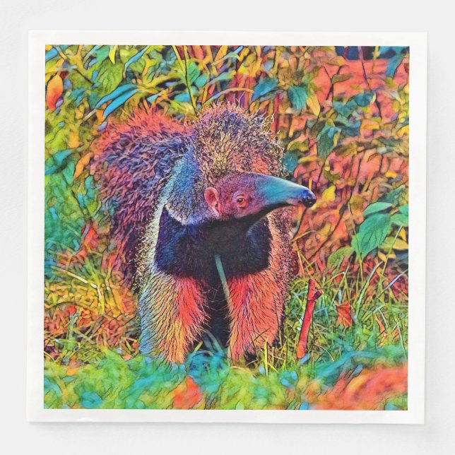 AnimalColor_Anteater_001 Serviette (Vorderseite)