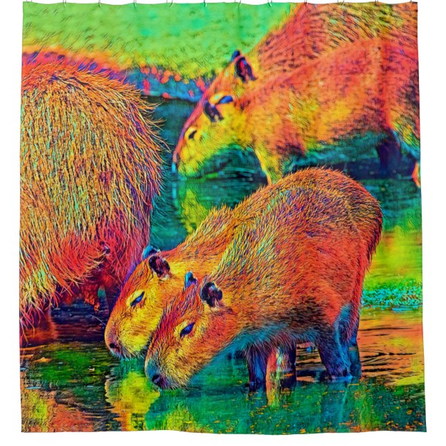 AnimalColor_Capybara_004 Duschvorhang (Vorderseite)