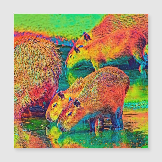 AnimalColor_Capybara_004 Magnetkarte (Vorderseite)