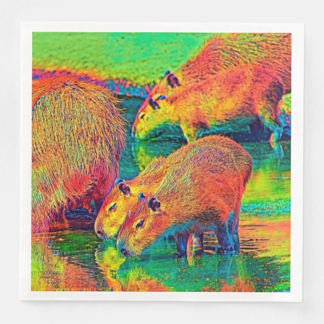 AnimalColor_Capybara_004 Serviette (Vorderseite)