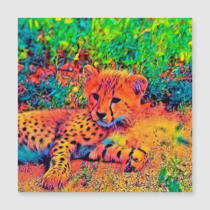 AnimalColor_Cheetah_006 Magnetkarte