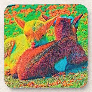 AnimalColor_Goat_001 Getränkeuntersetzer
