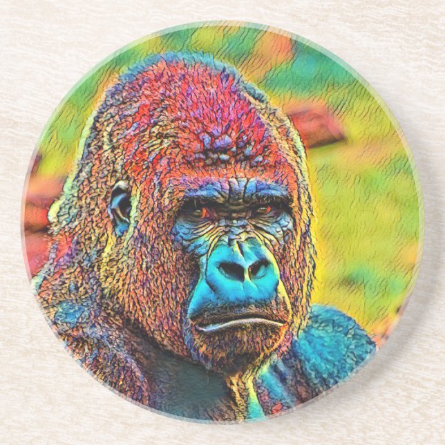 AnimalColor_Gorilla_010 Getränkeuntersetzer (Vorne)