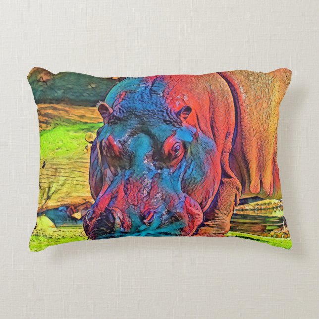 AnimalColor_Hippo_004 Dekokissen (Vorderseite)
