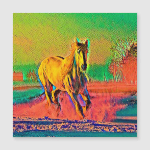 AnimalColor_Horse_003 Magnetkarte