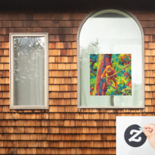 AnimalColor_OrangUtan_014 Fensteraufkleber