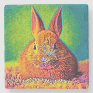 AnimalColor_Rabbit_07 Steinuntersetzer