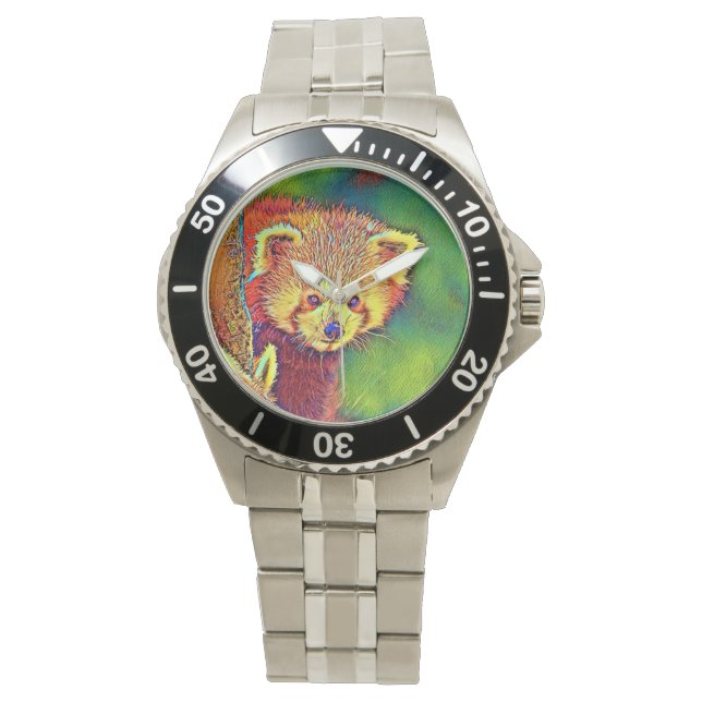 AnimalColor_RedPanda_016 Armbanduhr (Vorderseite)