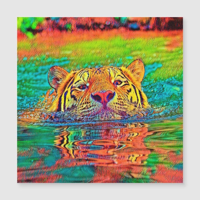 AnimalColor_Tiger_001 Magnetkarte (Vorderseite)