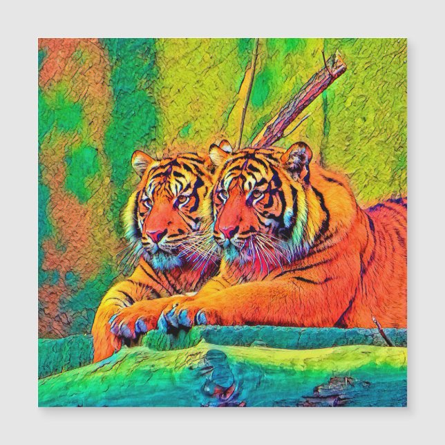 AnimalColor_Tiger_054 Magnetkarte (Vorderseite)