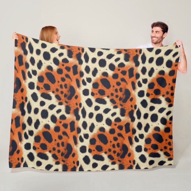 Animalisches Modedesign, wilde Geparden Fleecedecke (Beispiel)
