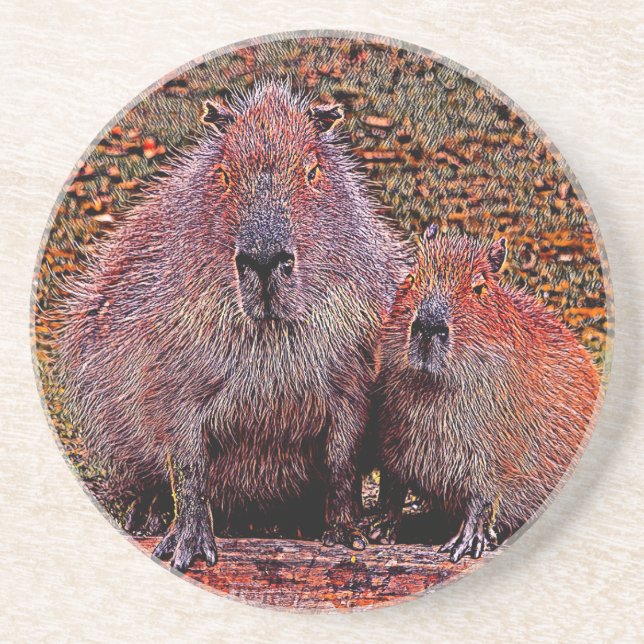 AnimalMix_Capybara_003 Getränkeuntersetzer (Vorne)