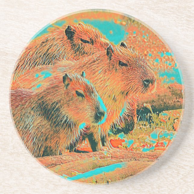 AnimalMix_Capybara_006 Getränkeuntersetzer (Vorne)
