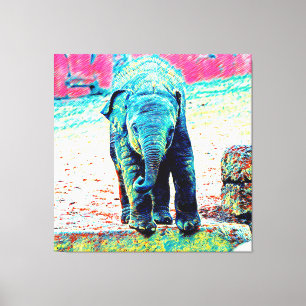 AnimalMix_Elephant_002 Leinwanddruck