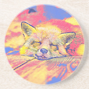 AnimalMix_Fox_07 Getränkeuntersetzer