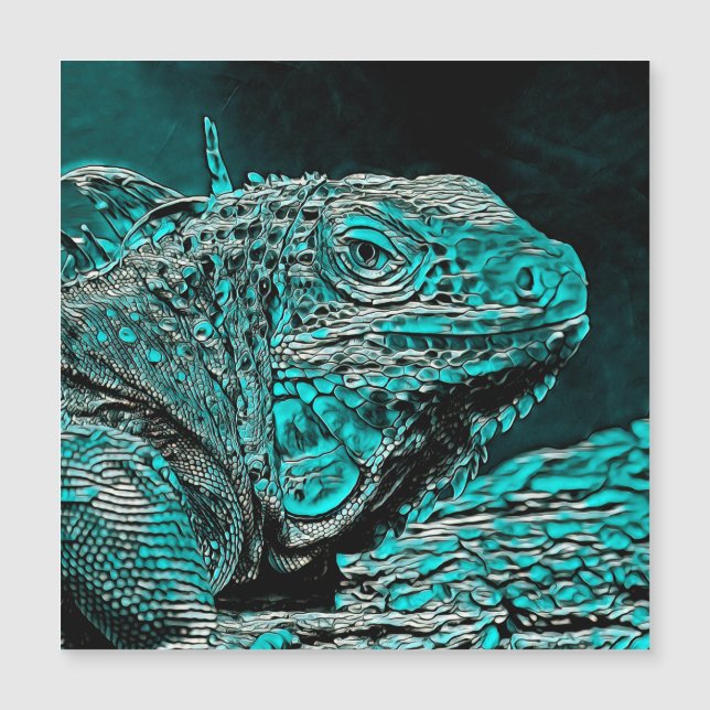 AnimalMix_Iguana_001 Magnetkarte (Vorderseite)