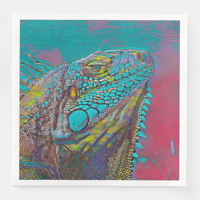 AnimalMix_Iguana_011 Serviette (Vorderseite)