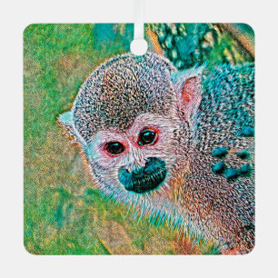 AnimalMix_Monkey_010 Ornament Aus Metall