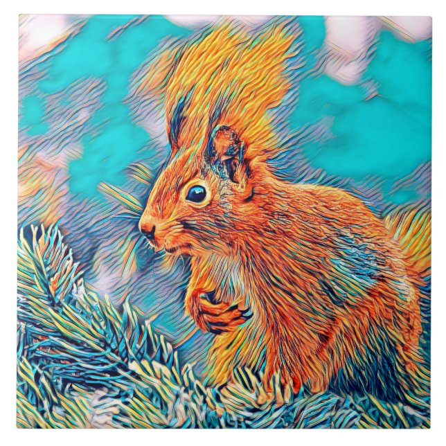 AnimalMix_Squirrel_001_by_JAMColors Fliese (Vorderseite)