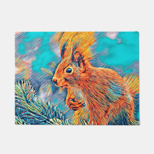 AnimalMix_Squirrel_001 Fußmatte