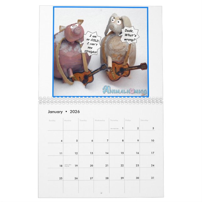Animalnomics lustiger Tierkalender Kalender (Jan 2026)