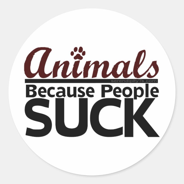 Animals Beursache People Suck Runder Aufkleber (Vorderseite)