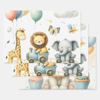 Animals birthday geschenkpapier set