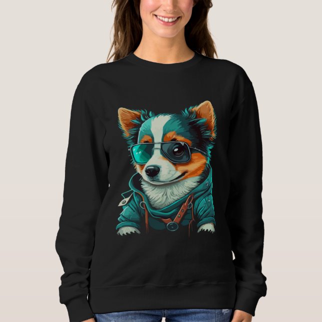 Animals Dog Cat Owl Fox Cute  2 Sweatshirt (Vorderseite)