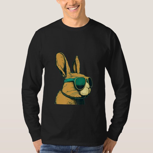 Animals Graphic  Bunny Wearing Sunglasses T-Shirt (Vorderseite)