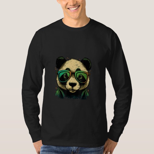 Animals Graphic  Panda Wearing Sunglasses 6 T-Shirt (Vorderseite)