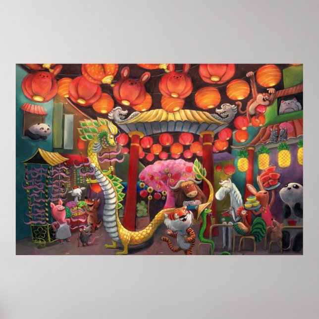 Animals in China Town Poster (Vorne)