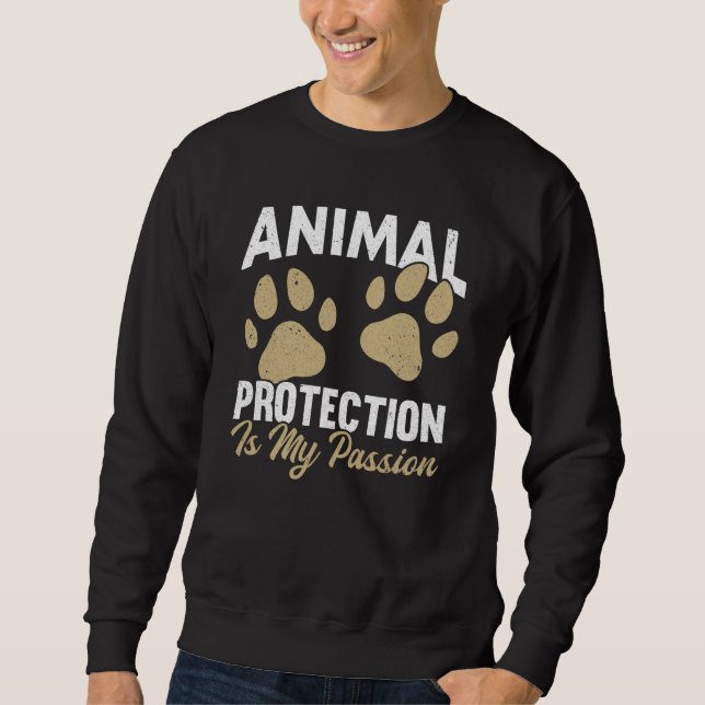 Animals Over People Animal Activist Rescue Conserv Sweatshirt (Vorderseite)