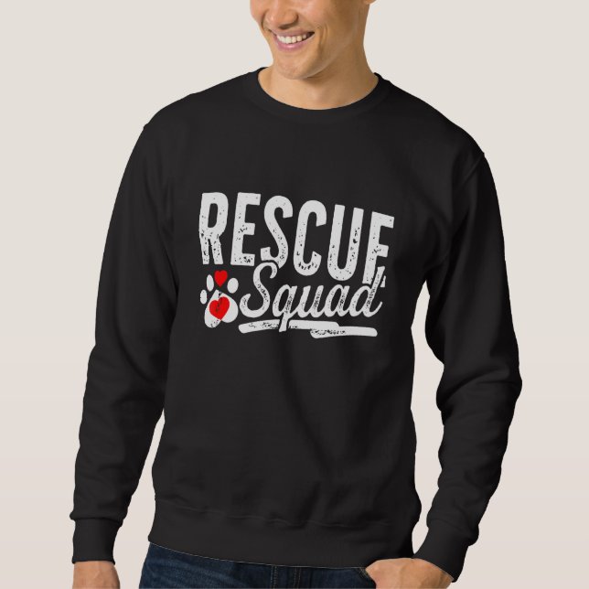 Animals Rescue Squad Distressed Dog  Cat Sweatshirt (Vorderseite)
