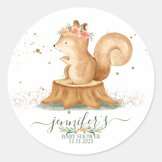 Animals Squirrel Family wildlife Runder Aufkleber (Vorderseite)