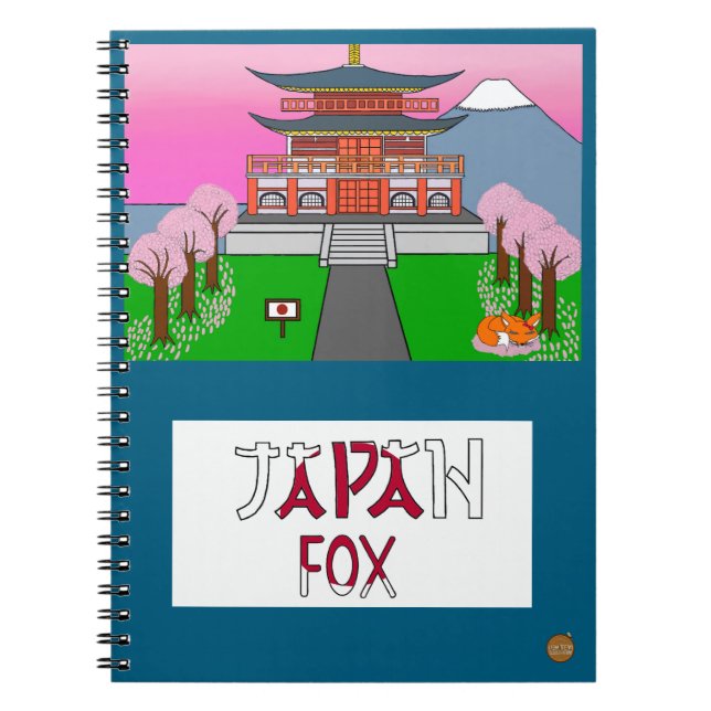 Animals the World Japan Fox Notebook Notizblock (Vorderseite)