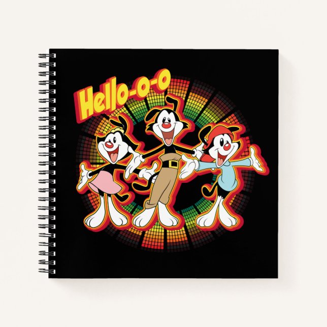 Animaniacs | Hello-o-o Retro Equalizer Graphic Notizbuch (Vorderseite)