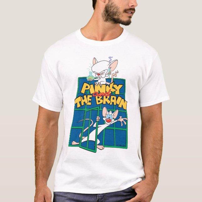 Animaniacs | Pinky und The Brain Cage Graphic T-Shirt (Vorderseite)