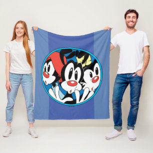 Animaniacs Warner Siblings Circle Graphic Fleecedecke